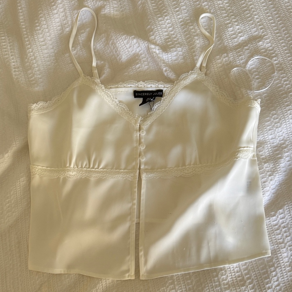 Sincerely Jules Cream Lace Camisole
